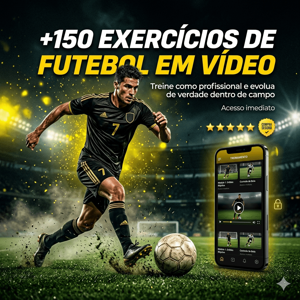 +150 Exercícios de Futebol em Vídeo prontos para aplicar